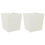 Vidaxl Planters 2 st 50x50x50 cm Steel White