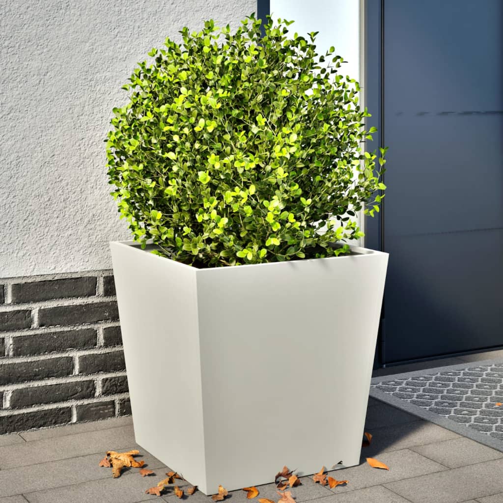 Vidaxl Planters 2 st 50x50x50 cm Steel White