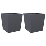 Vidaxl Planters 2 St 50x50x50 cm stålantracitt -farget