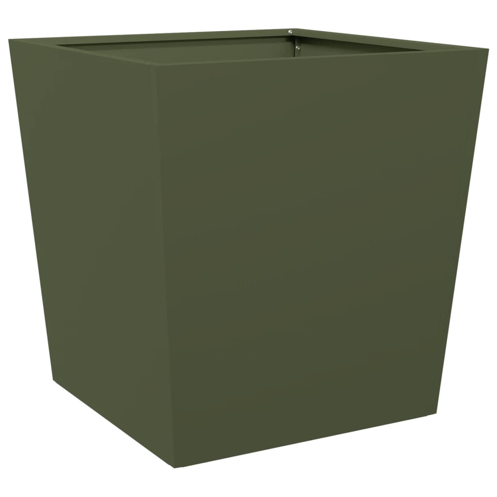 Vidaxl Planning box 50x50x50 cm steel olive green