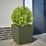 Vidaxl Planning box 50x50x50 cm steel olive green