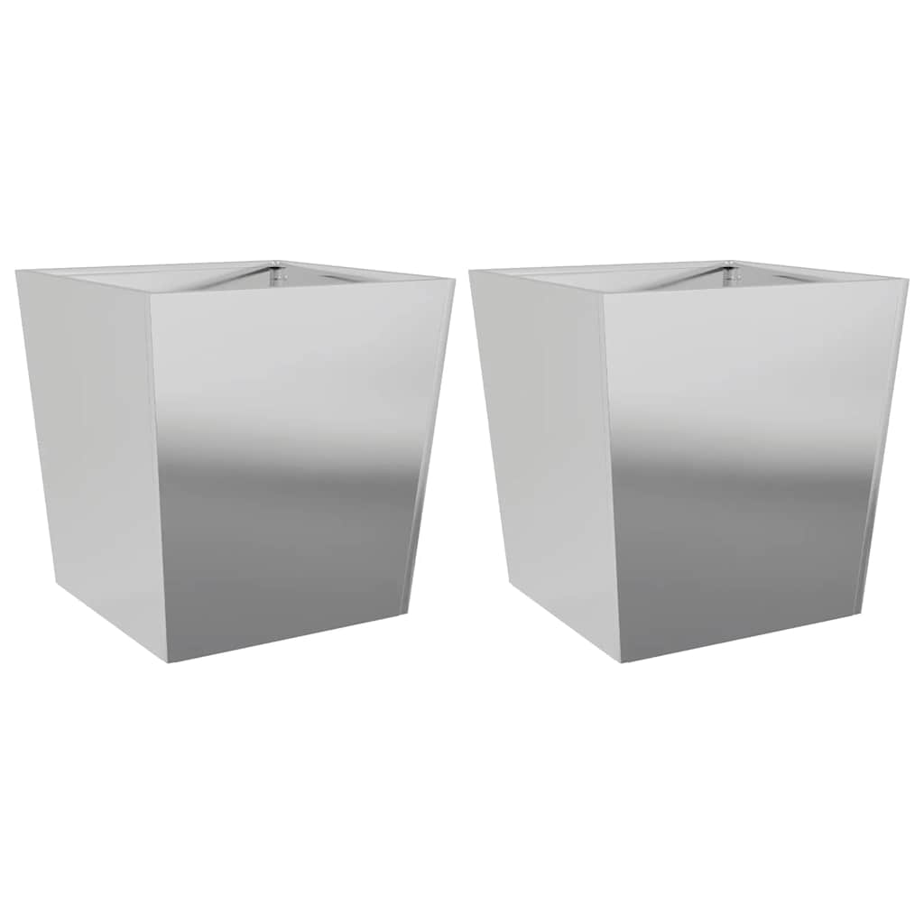 Vidaxl Planters 2 St 50x50x50 cm galvanisert stål