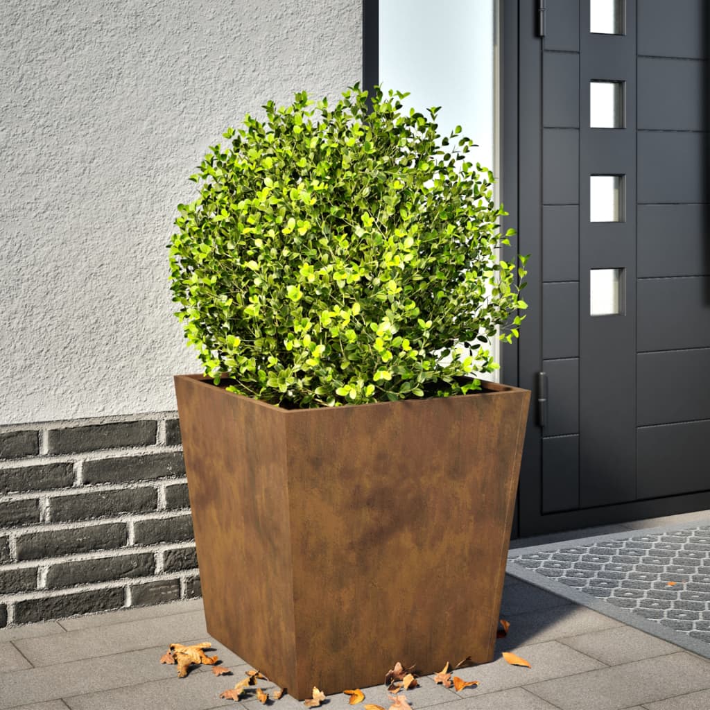 VidaXL Planning box 50x50x50 cm Weather steel