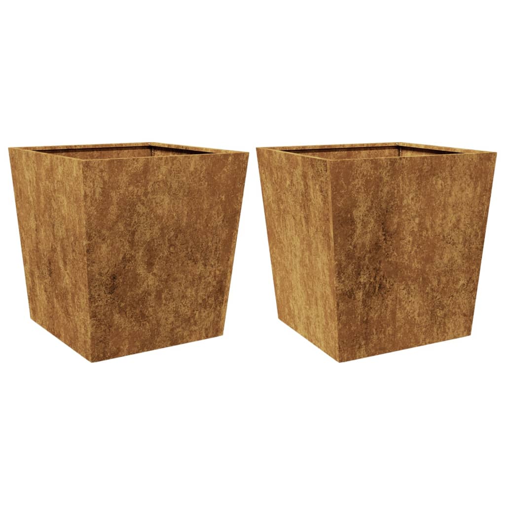 Vidaxl Planters 2 St 50x50x50 cm værstål