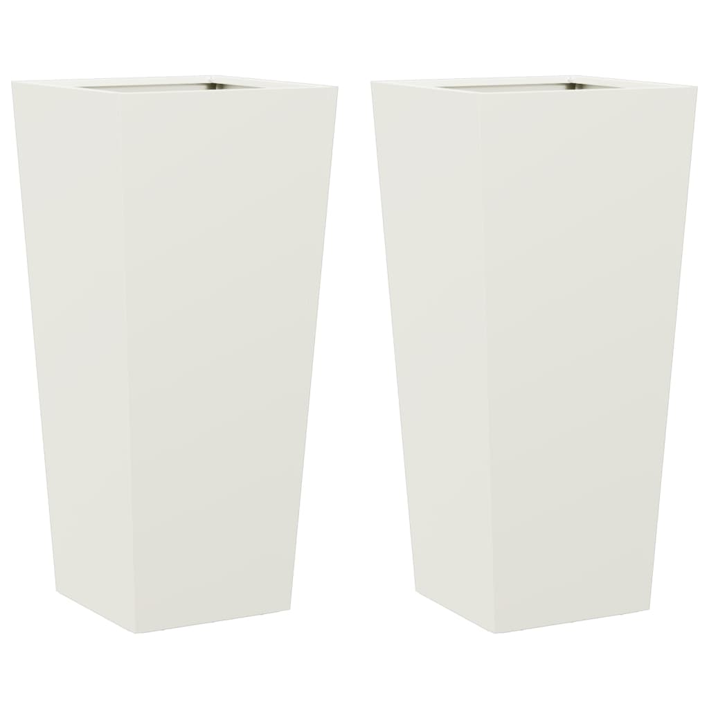 Vidaxl Planters 2 St 35x35x75 cm stålhvit