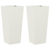 Vidaxl Planters 2 St 35x35x75 cm stålhvit