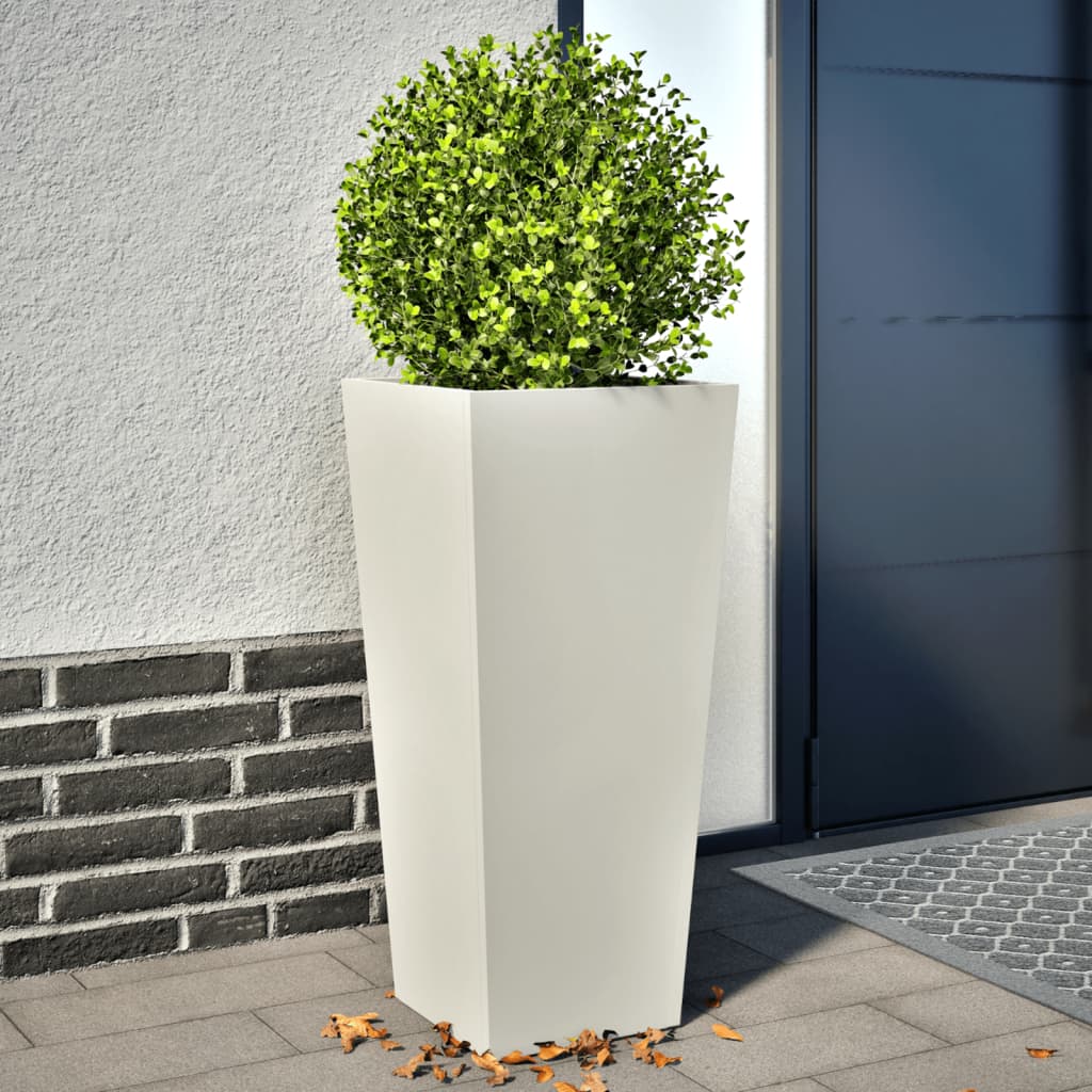 Vidaxl Planters 2 St 35x35x75 cm stålhvit