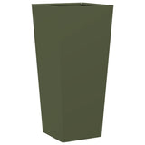 VidaXL Planter 35x35x75 cm steel olive green