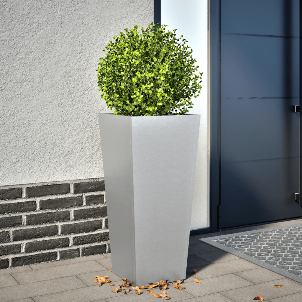 Vidaxl Planter 35x35x75 cm galvanizovaná ocel