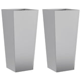Vidaxl Planters 2 ST 35X35X75 CM Galvanizovaná ocel