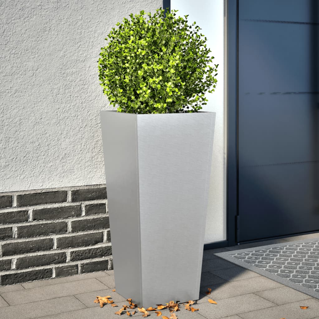 Vidaxl Planters 2 ST 35X35X75 CM Galvanizovaná ocel