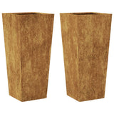 Vidaxl Fioters 2 ST 35x35x75 cm Acciaio meteo