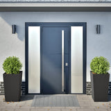 Vidaxl Planters 2 St 45x45x75 cm ocel černá