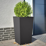 Vidaxl Planters 2 St 45x45x75 cm ocel černá