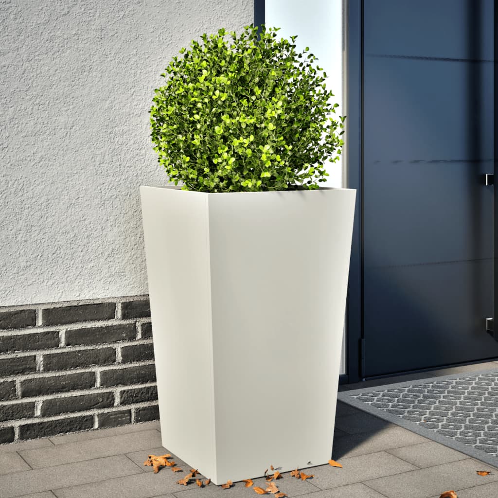 Casella di pianificazione Vidaxl 45x45x75 cm in acciaio bianco