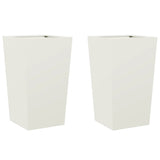 Vidaxl sadilniki 2 St 45x45x75 cm jeklena bela