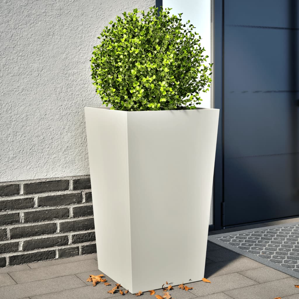 Vidaxl sadilniki 2 St 45x45x75 cm jeklena bela