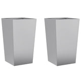 Vidaxl Planters 2 ST 45x45X75 cm Galvanizovaná ocel