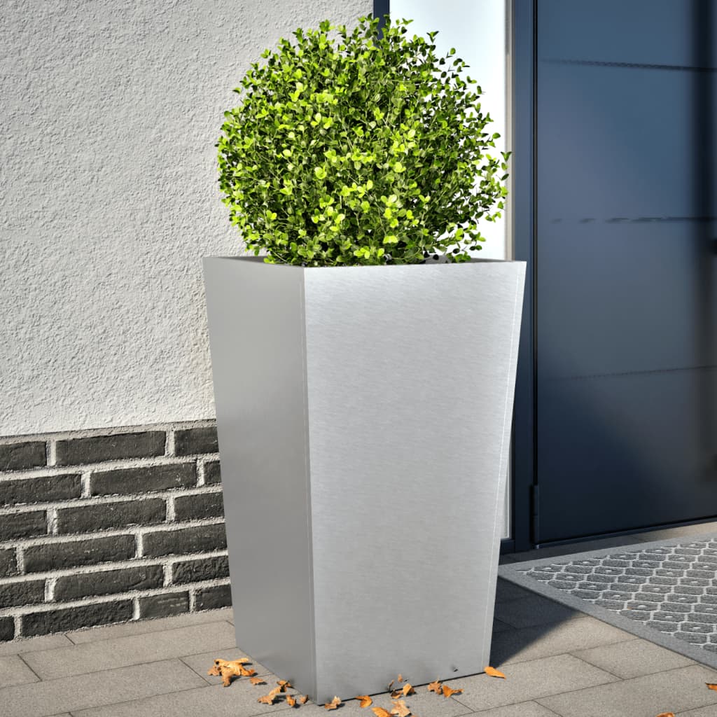 Vidaxl Planters 2 ST 45x45X75 cm Galvanizovaná ocel