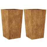Vidaxl Planters 2 St 45x45x75 cm vejrstål