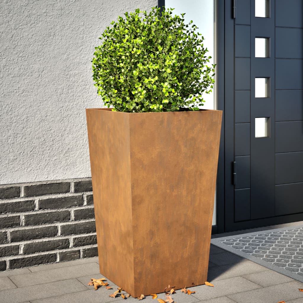 Vidaxl Planters 2 St 45x45x75 cm vejrstål