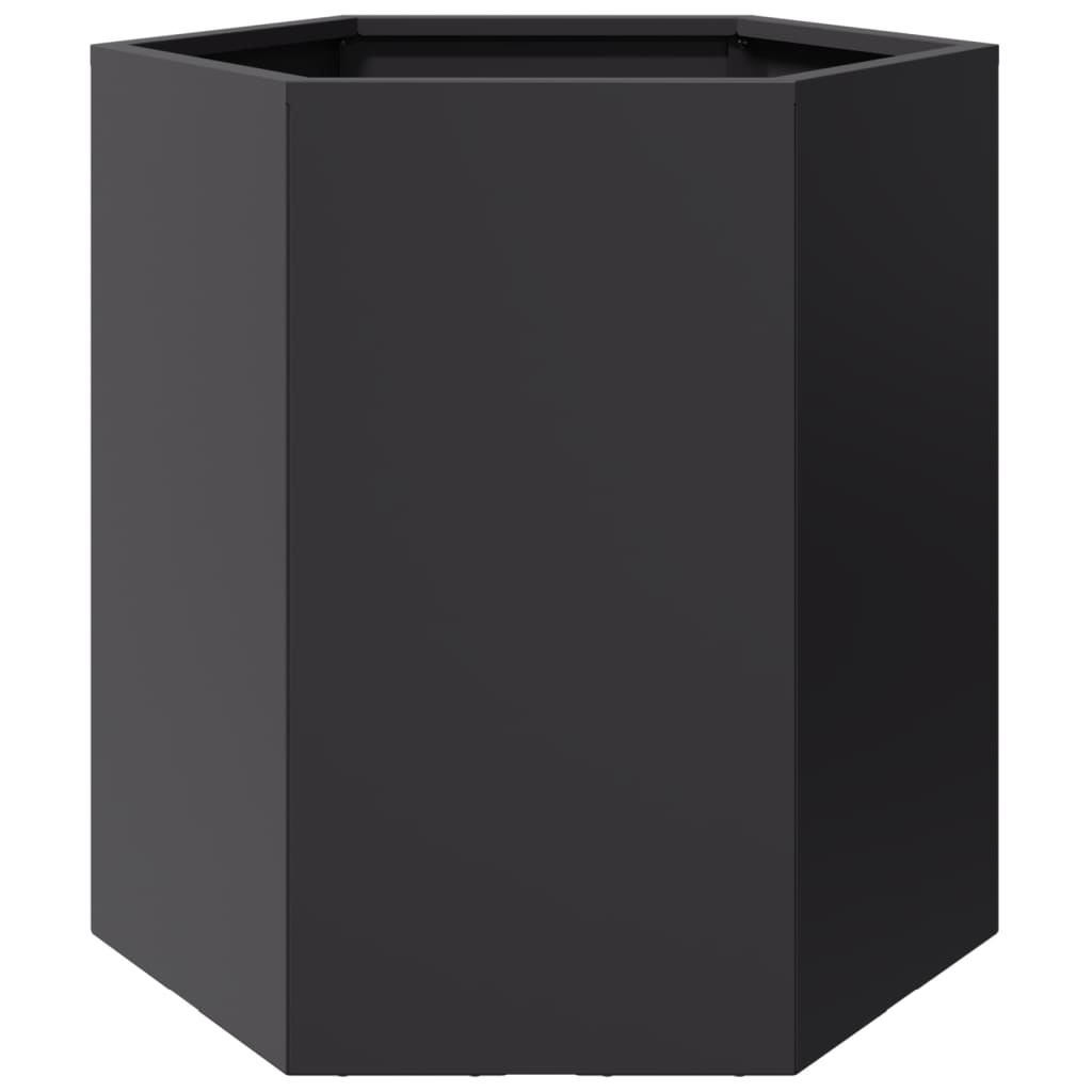Vidaxl Plannet Hexagon 46x40x45 cm stål sort
