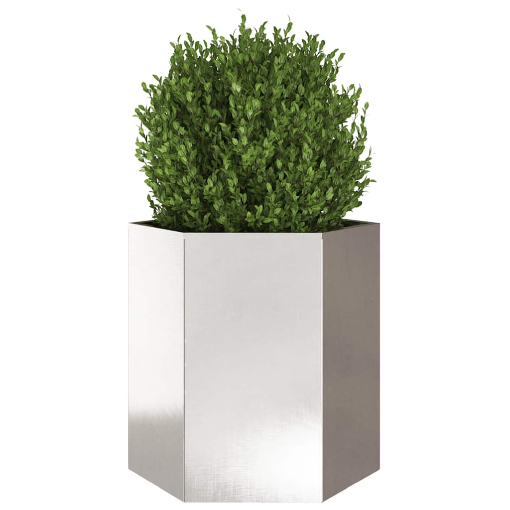 Vidaxl Plannet Hexagon 46x40x45 cm nerjavno jeklo
