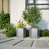 Vidaxl Fioters 2 St Hexagon 46x40x45 cm Galvanized Steel