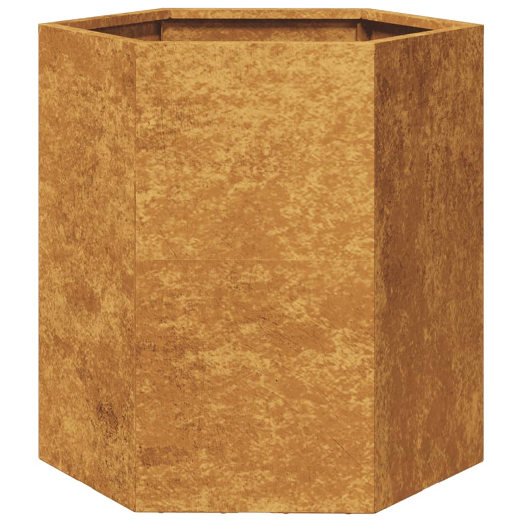 VidaXL Plannet Hexagon 46x40x45 cm Cortenstaal