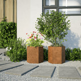 Vidaxl Planters 2 St. Hexagon 46x40x45 cm povětrnostní ocel