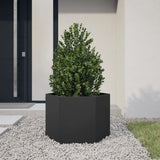 Vidaxl Planter Benket Hexagon 69x60x45 cm ocel černá