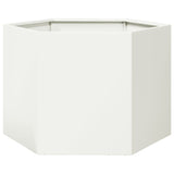 VidaXL Plannet Hexagon 69x60x45 cm Steel White