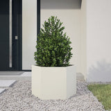 VidaXL Plannet Hexagon 69x60x45 cm Steel White