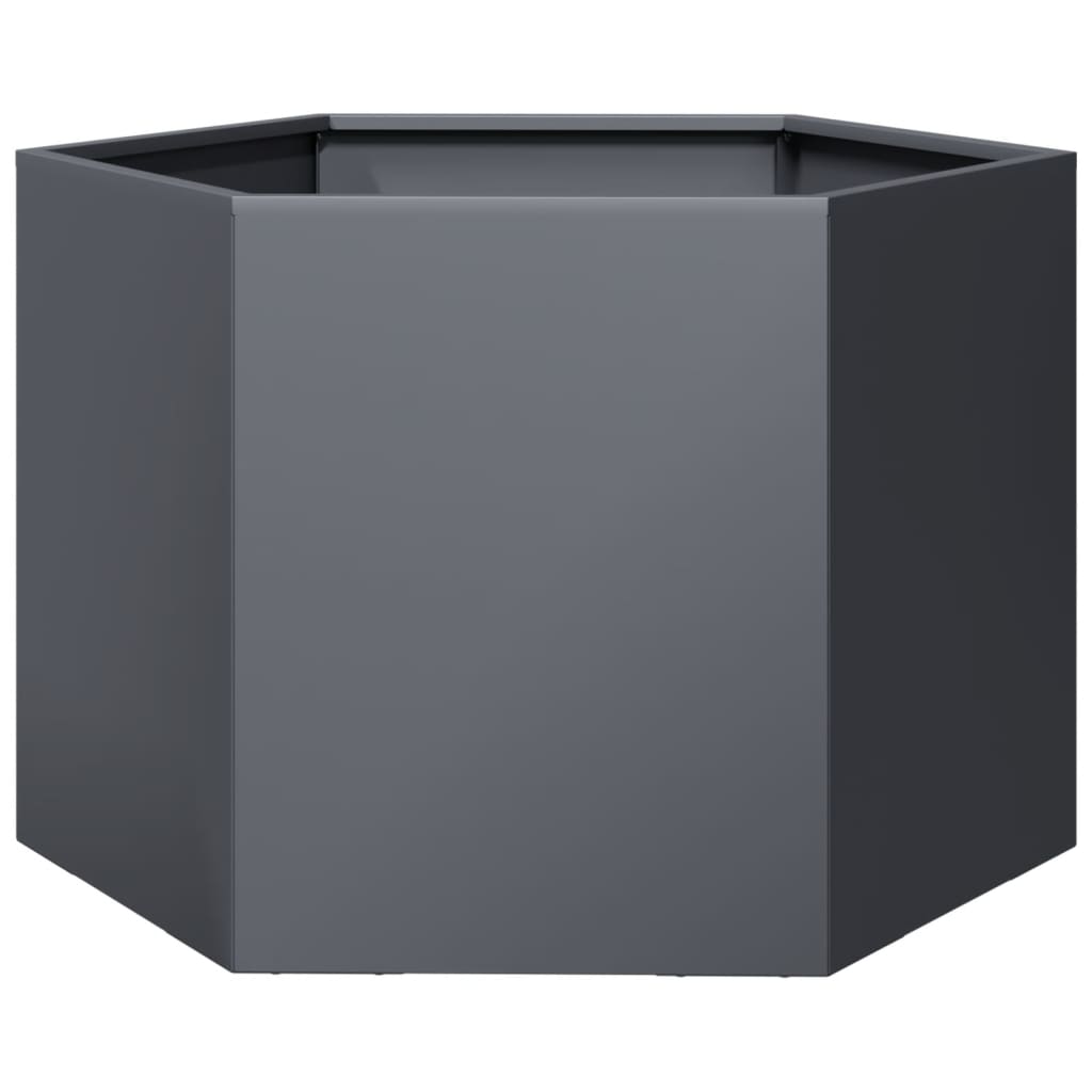 Vidaxl Planter Benket Hexagon 69x60x45 cm ocelový antracity -