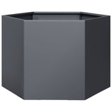 Vidaxl Planter Benket Hexagon 69x60x45 cm ocelový antracity -
