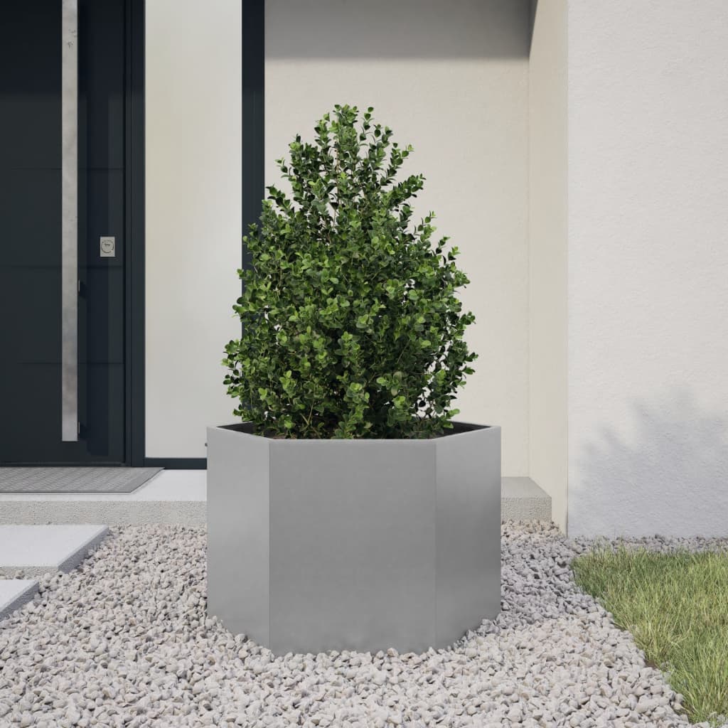 Vidaxl Planter Big Hexhoek 69x60x45 CM Galvanisé Steel