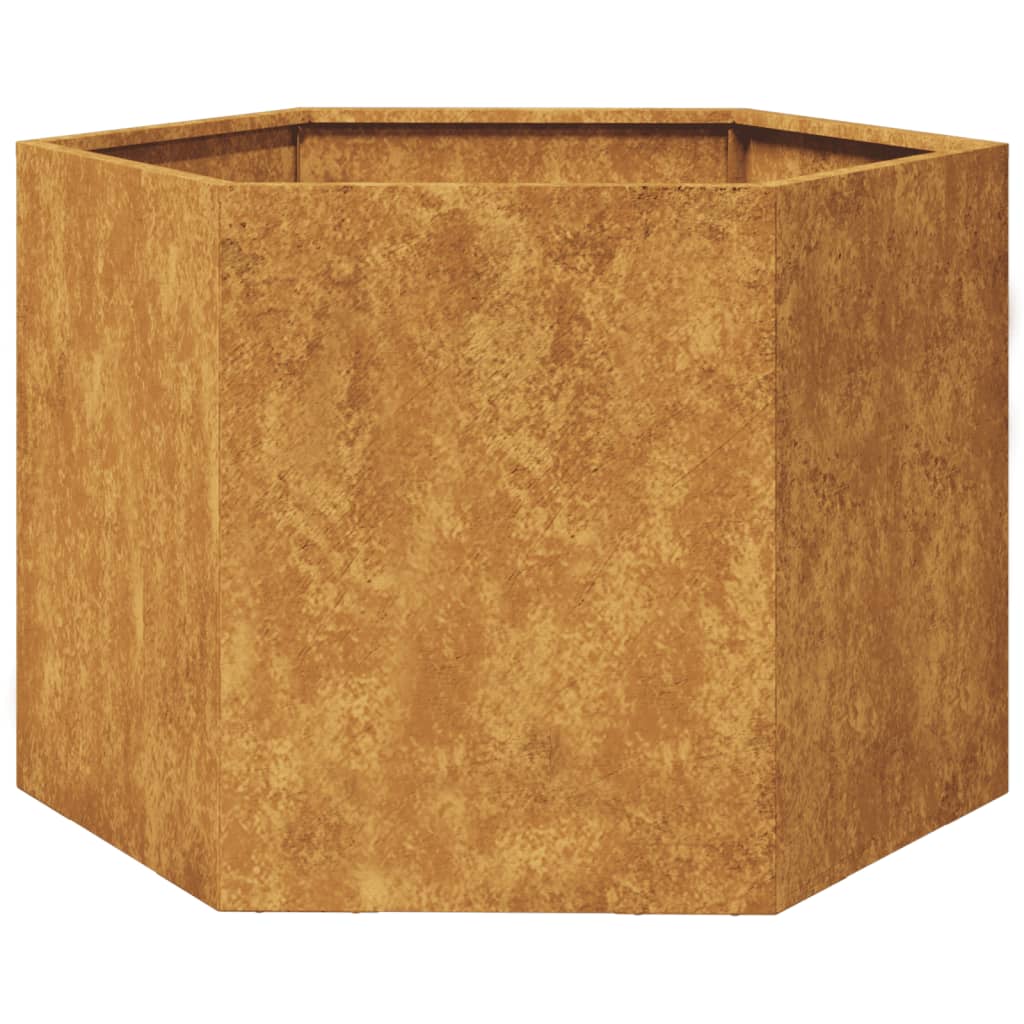 Vidaxl Plannet Hexagon 69x60x45 cm povětrnostní ocel