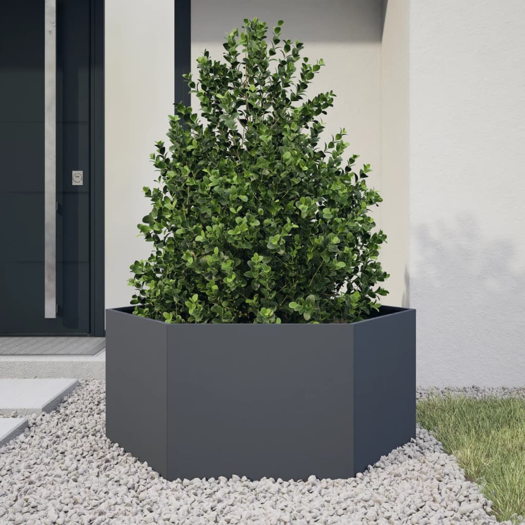 Vidaxl Plannet Henhoek 104x90x45 cm Anthracite en acier -colore