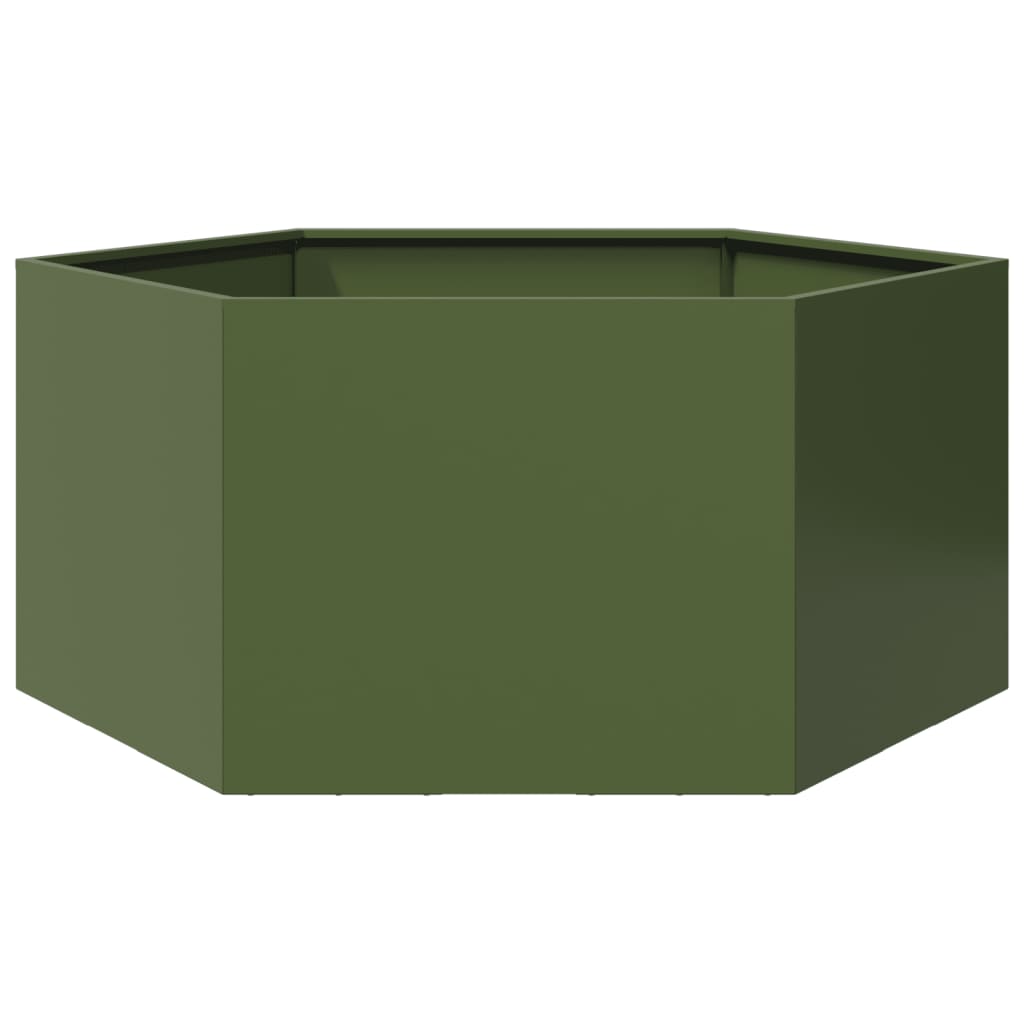 Vidaxl Plannet Hexagon 104x90x45 cm Olivově zelená