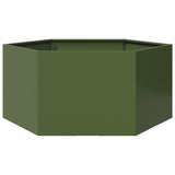 Vidaxl Plannet Hexagon 104x90x45 cm Olivově zelená