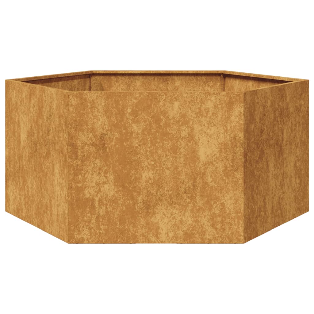 Vidaxl Planter Big Hexhoek 104x90x45 cm povětrnostní ocel