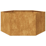 Vidaxl Planter Big Hexhoek 104x90x45 cm povětrnostní ocel