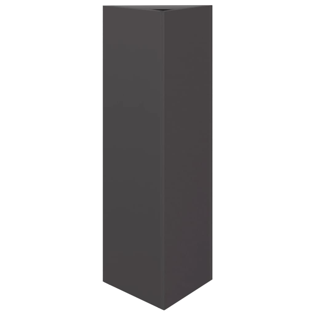 Vidaxl Planter Triangle 30x26x75 cm ocel černá
