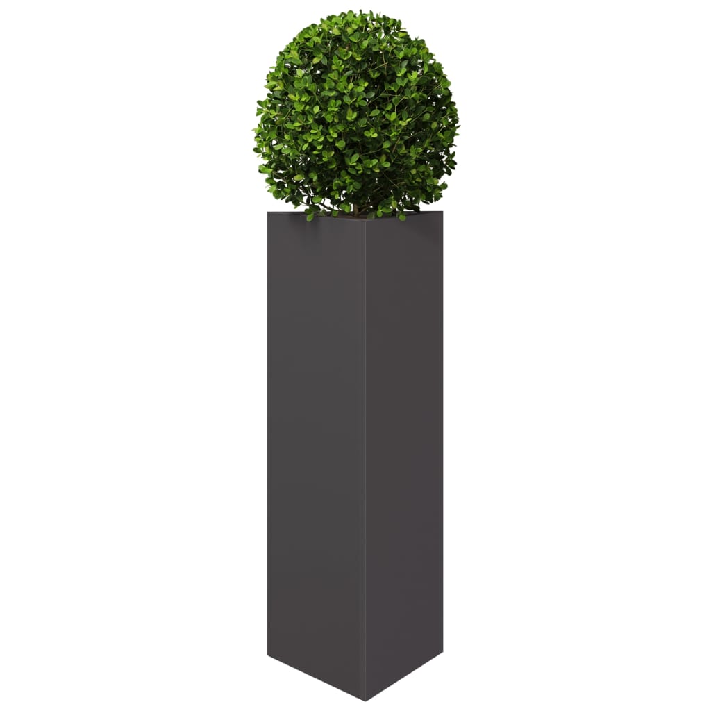 Vidaxl Planter Triangle 30x26x75 cm ocel černá