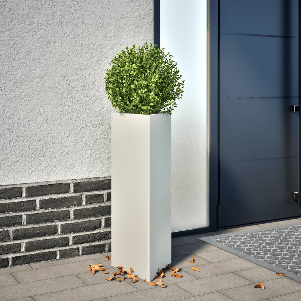Vidaxl Plannet Triangle 30x26x75 cm Steel White