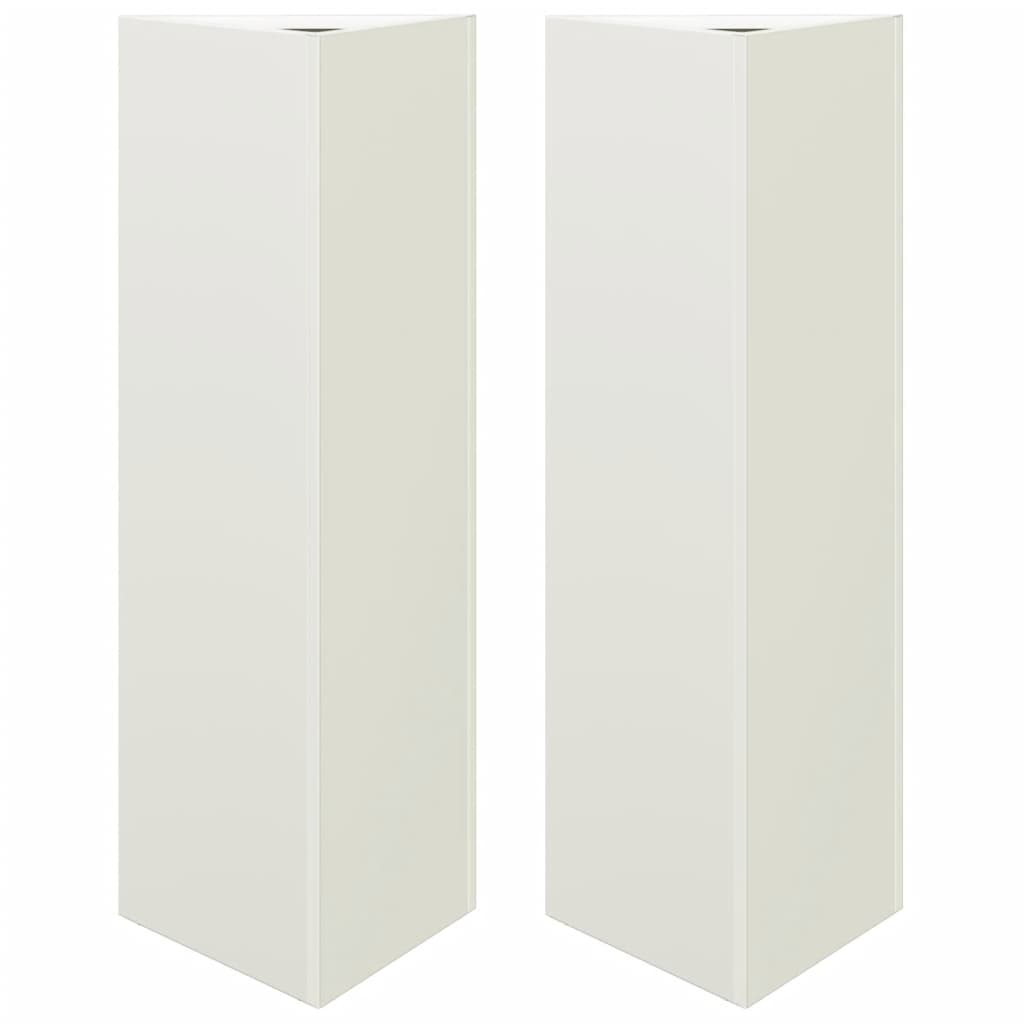 Vidaxl Planters 2 ST Triangle 30x26x75 cm Steel White