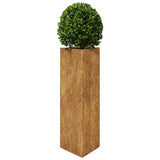 VidaXL Planter triangular 30x26x75 cm Weather steel