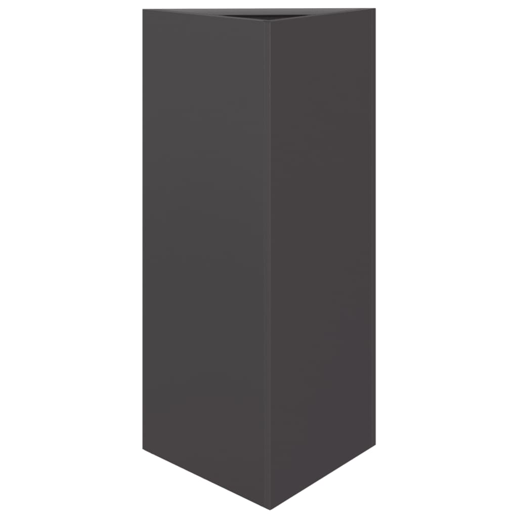 Vidaxl Planter Triangle 40x34,5x70 cm Ocel Black