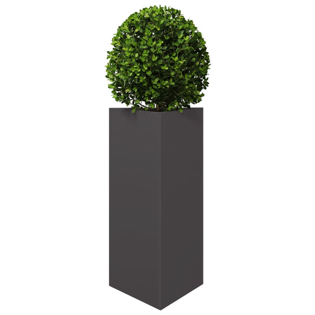 Vidaxl Planter Triangle 40x34,5x70 cm Ocel Black