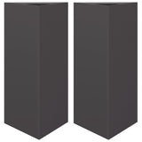 Vidaxl Planters 2 ST Triangle 40x34,5x70 cm Ocel Black